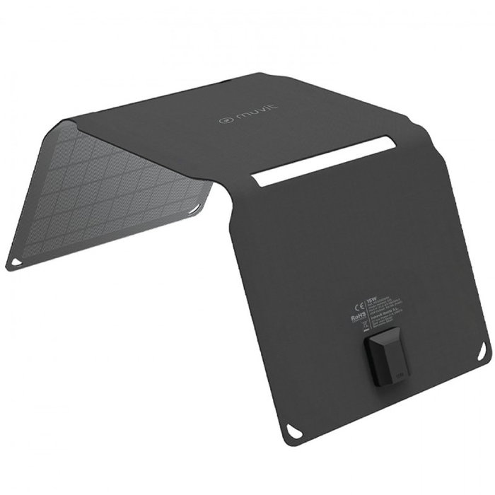 Muvit Panel Solar Portátil MCSCH0002 15W Negro